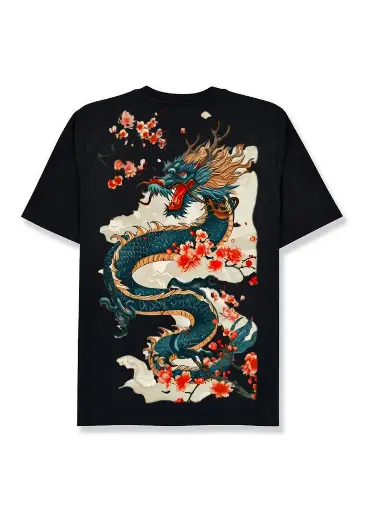 WYRM BLOSSOM TEE (BLACK)